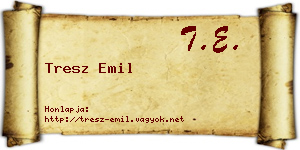 Tresz Emil névjegykártya