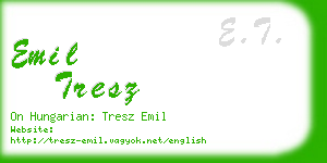 emil tresz business card